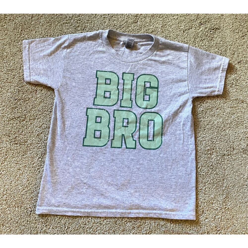 Big Bro Graphic Tee Kids Small Gray Short Sleeve Brother Shirt